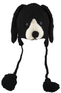   Dog Face Wool Pilot Animal Cap/Hat with Ear Flaps and Poms Clothing