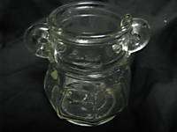 Vintage Honey Pot Candle Holder Clear Glass  