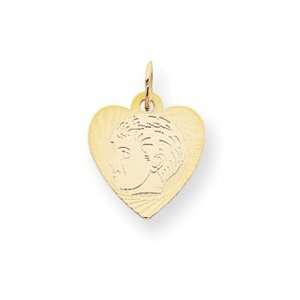   Head on .013 Gauge Engraveable Heart Disc Charm   JewelryWeb Jewelry