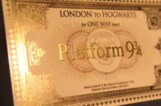 Harry Potter Hogwarts Express METALLIC Train ticket HIGH Quality Only 