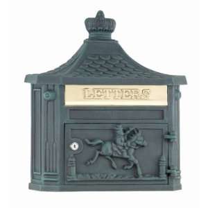  Mailbox post box pony express wall mount patina painted 
