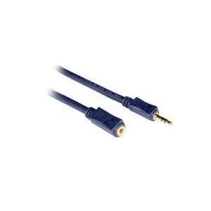   Velocity 3.5mm M/F Audio Extension Cable Blue Fully Molded Connectors