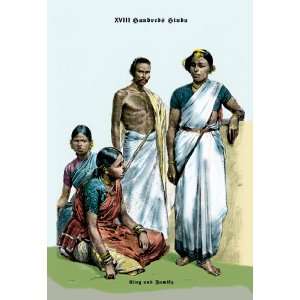 Hindu King and Family, 19th Century 24X36 Giclee Paper  