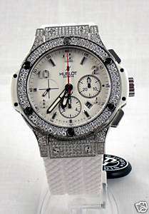 Hublot Big Bang St. Moritz Mens White Diamond Watch  