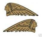 Indian Motorcycle Tank Decals/Sticker​s Brass/Black 8