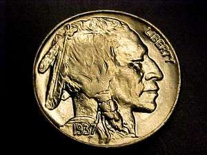 1937 P Indian Head Buffalo Nickel BU UNC +++++ BIN OFR  