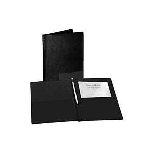  Concert Folder   Black Vinyl 2 Flat Bottom Pockets, Choral 