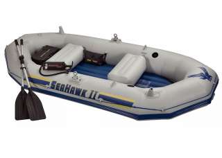 INTEX Seahawk II Inflatable Boat/Raft Set with Oars & Pump 