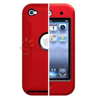   Series 3 Layer Hybrid Case For iPod Touch 4G 4th Gen Black/Red  