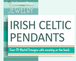 IRISH CELTIC JEWELRY   SILVER METAL NECKLACE PENDANT  