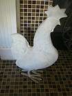 White Cast Iron Rooster Statue (Over Sized)