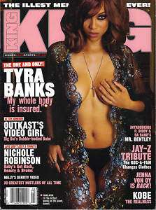 TYRA BANKS King Magazine 1/04 JENNA VON OY JAY Z  