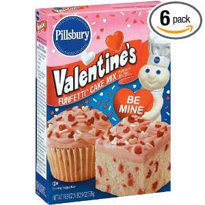 Pillsbury Funfetti Valentines Cake Mix, 18.9000 Ounce (Pack of 6 