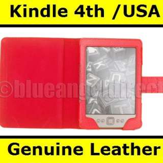 For latest  Kindle 4 4th Generation Genuine Leather Pouch Case 