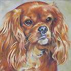 cavalier king charles spaniel PRINT painting dog LSHEP