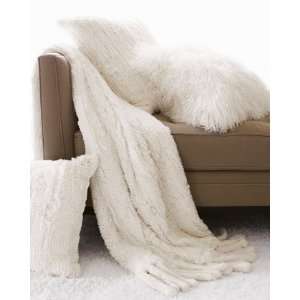  Adrienne Landau RabbitFur Knit Pillow 20Sq