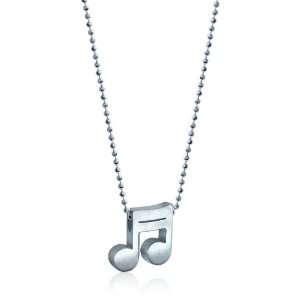 Alex Woo Little Notes Sterling Silver Double Note 2 Pendant, 16