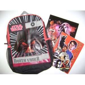   Wars Spiral Notebook and Star Wars Darth Vader Folder Toys & Games