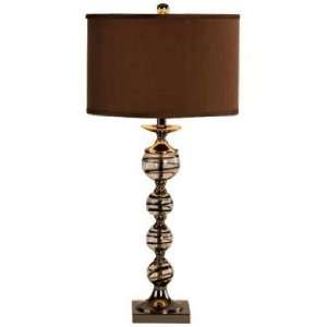  Stacked Swirled Glass Ball Table Lamp