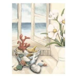Small Beach House View II Premium Giclee Poster Print by Megan Meagher 