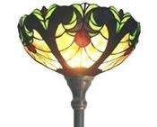   Stained Glass Tiffany Style Torchiere Floor Lamp 15 Shade  