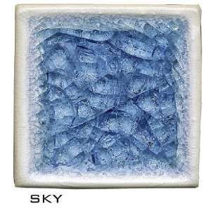  Crackle Glass Tiles 2 x 2 Color Sky