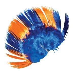  Groovy Blue & Orange Mohawk Wig (1 pc) Toys & Games