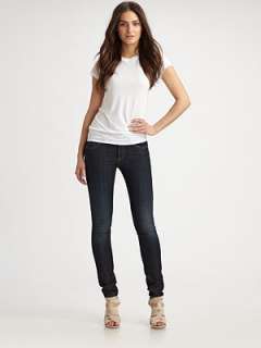   first to write a review soft dark rinse denim crafted in a long and