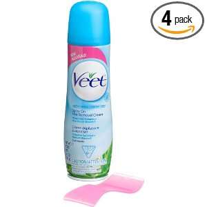  Spray On Hair Removal Cream, Sensitive Formula, Aloe Vera & Vitamin 