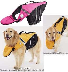 Flotation Dog Life Vest Jacket Pet safety Preserver w/chin float 