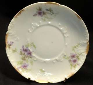 Limoges HAVILAND Violet CLEMATIS Simply Tea cup and saucer  