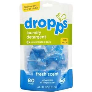  Dropps Laundry Pacs Fresh Scent 80 ct (Quantity of 2 