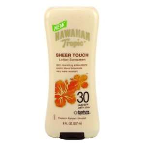 Hawaiian Tropic Sheer Touch Lotion SPF#30 8 oz. (3 Pack) with Free 