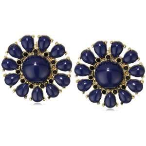 Kate Spade New York Glossy Blue Garden Clip Earrings