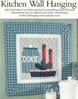 Cookie Jar Quilt Block, Wall Hanging & Apron applique quilting 