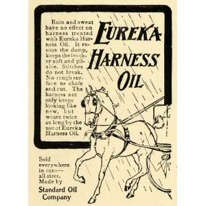  1901 Ad Eureka Horse Harness Oil Standard SOCONY Equine 