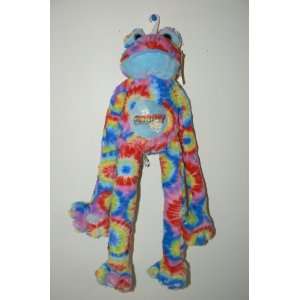  Peace & Love Frog With Velcro Arms    Tye Dye Blue Face 