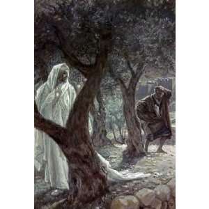  Christ Appearing to Peter by James Tissot. Size 14.88 X 22 