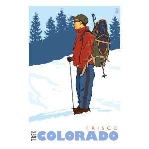  Snow Hiker, Frisco, Colorado Giclee Poster Print, 24x32 