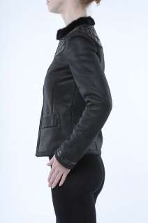 New $2450 Roberto Cavalli Leather Jacket Coat Black 40  