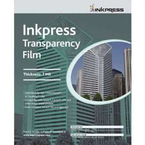  Inkpress Transparency, 7mil Resin Based Inkjet Film, 11x17 