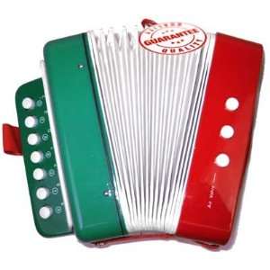  CHILD BUTTON ACCORDION MEXICAN FLAG Musical Instruments