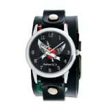   LFB923K Punk Rock Collection Black Angel Heart Leather Band Watch