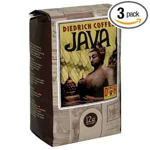 Diedrich Coffee, Java, Whole Bean, 12 Ounce Bags (Pack of 3)
