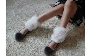   Faux Fur Lower Leg Shoes Ankle Warmer Boot Sleeves C over multi colors