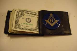 MASON MASONIC LEATHER THIN BIFOLD CARD MONEY WALLET NEW  