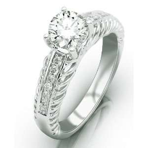 Contemporary Modern Engagement Ring With Amazing Gold Work with a 0.72 