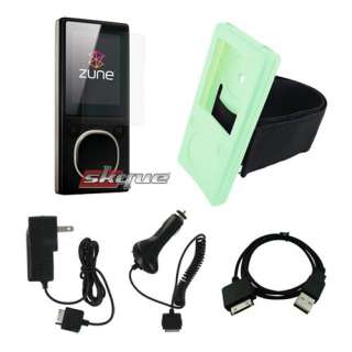 5in1 Bundle for Microsoft Zune 4GB 8GB 16GB   Skque Green Case Cover 
