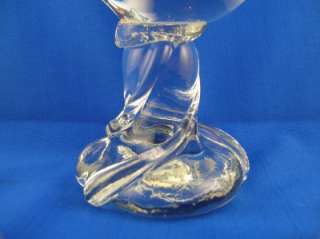 Murano Clear Glass 12 Bird Figurine~Egret~Heron Italy  