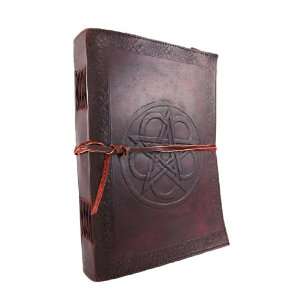   Leather Celtic Pentagram 184 Leaf Diary Journal